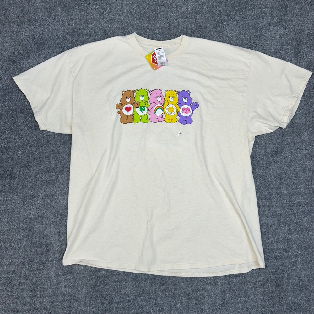 Care Bears Boyfriend Graphic T-Shirt XL Cream Grumpy Bear Tillys TL2850CW NEW
